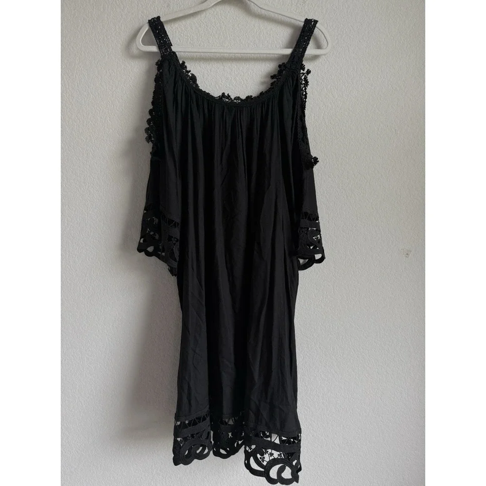 Swimsuits for All Women's Sz 18/20 Vera Crochet Cold Shoulder Cover Up Dress NEW